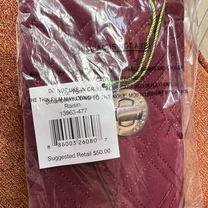 Your Turn Vera Bradley Smartphone wristlet microfiber Color: Raisin